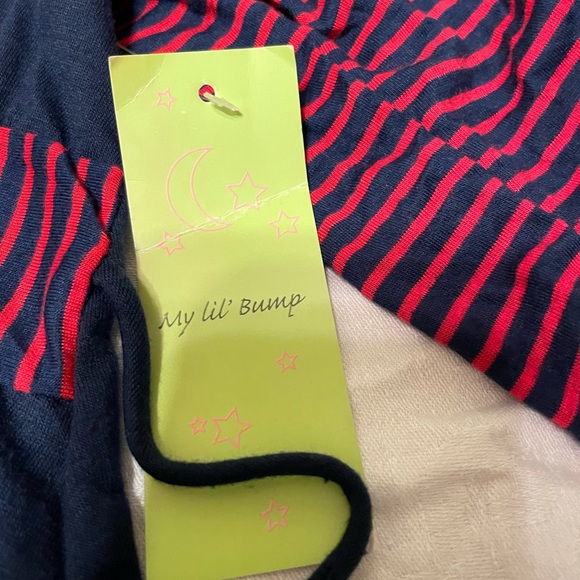 NWT Maternity Top By My Lil Bump Large Striped - Picture 4 of 6